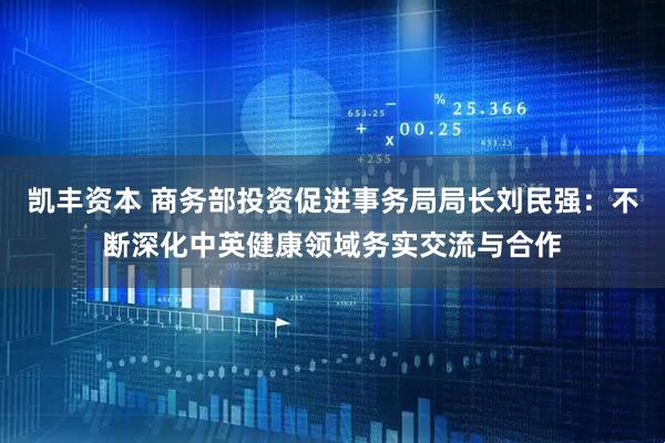 凯丰资本 商务部投资促进事务局局长刘民强：不断深化中英健康领域务实交流与合作