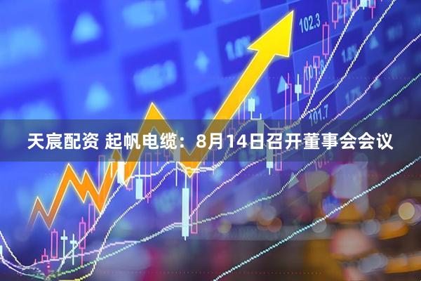 天宸配资 起帆电缆：8月14日召开董事会会议